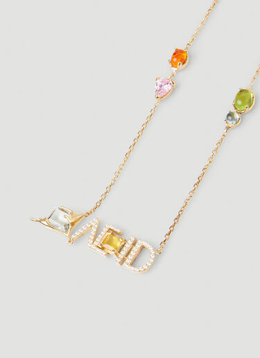 Alan Crocetti Encrusted AC*ID Necklace Gold acr0348006