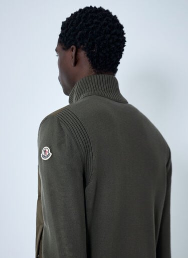 Quilted Cardigan Moncler Quilted Cardigan Green mon0162035