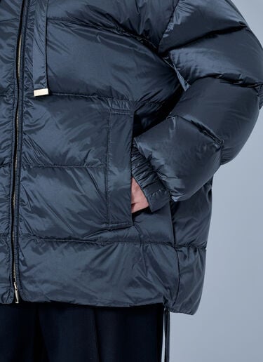 LN-CC® - Max Mara: Hooded Puffer Jacket - Blue Max Mara Hooded Puffer Jacket Blue max0266160