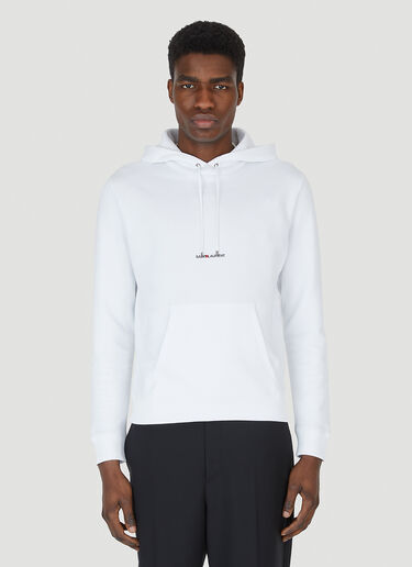 Saint Laurent Rive Gauche Hooded Sweatshirt White sla0147022