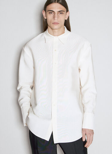 Saint Laurent Faille Overshirt White sla0156001
