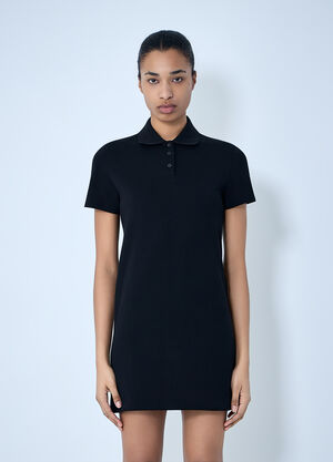 Saint Laurent Polo Mini Dress Black sla0263015