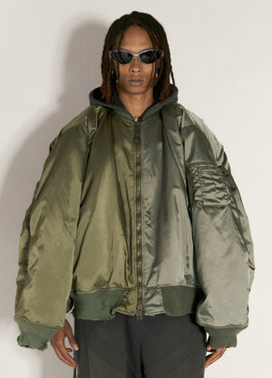 Moncler x Roc Nation designed by Jay-Z ダブルスリーブボンバージャケット クリーム mrn0156001