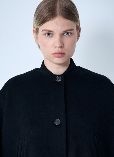 Max Mara Cashmere Cropped Sleeve Jacket Black max0261029