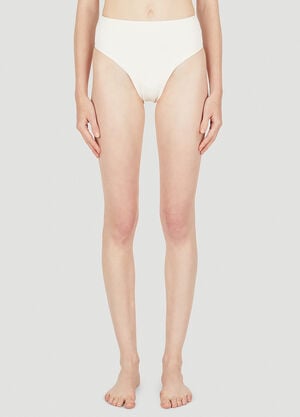 Ziah 90s High Waisted Bikini Bottoms White zia0249016