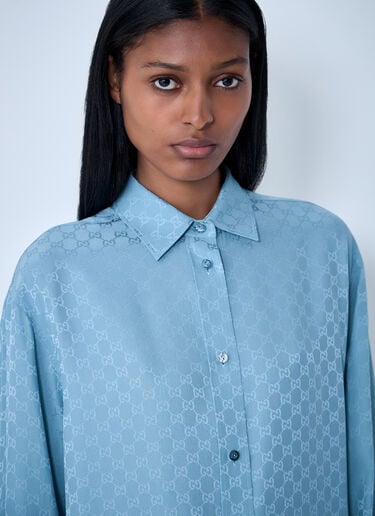 Monogram Shirt Gucci Monogram Shirt Blue guc0261129