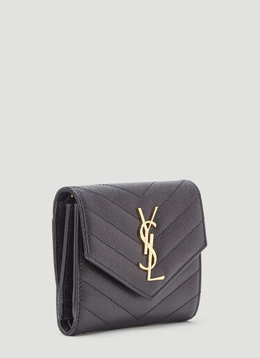 Saint Laurent Monogram Tri-Fold Wallet Black sla0243083