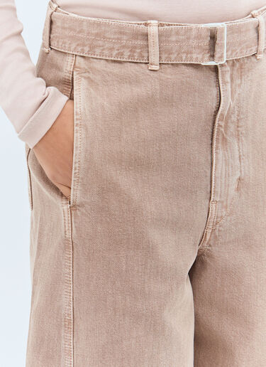 Lemaire Twisted Belted Bermuda Pink lem0258013