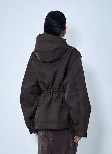 Cecilie Bahnsen Embroidered Hooded Jacket Brown cec0262021