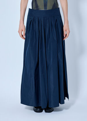Max Mara Pleated Maxi Skirt Navy max0265201