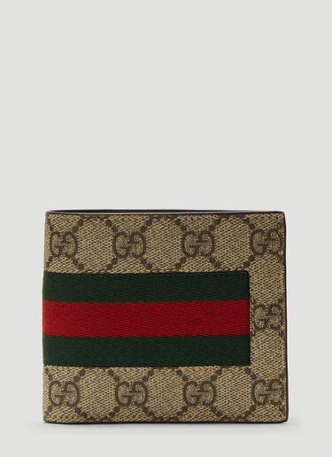 Gucci GG Supreme Bi-Fold Wallet Beige guc0137058