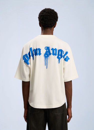 Curved Logo Over T-shirt Palm Angels Curved Logo Over T-shirt White pma0162008