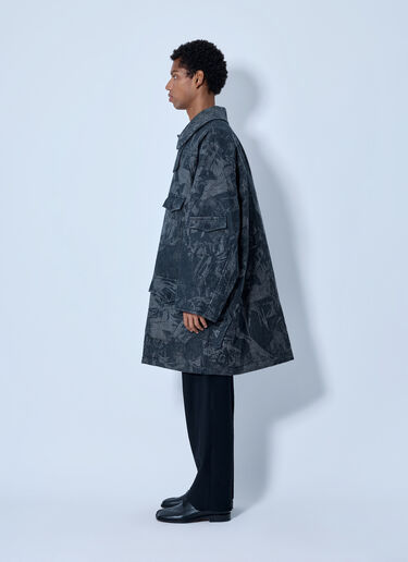 LN-CC® - Yohji Yamamoto: Scrap Printed Coat - Grey Yohji Yamamoto Scrap Printed Coat Grey yoy0165006