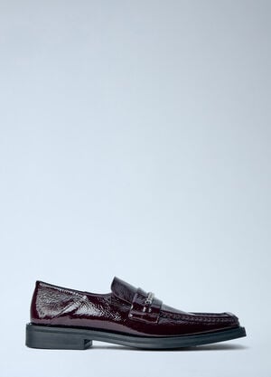 Martine Rose Fold Back Square Toe Loafers Burgundy mtr0164001