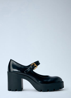 Prada Brushed Leather Pumps Black pra0266024