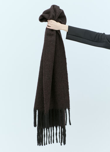 Issey Miyake Alpaca Fringe Scarf Brown ism0255013