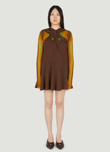Y/Project Braided Halter Dress Brown ypr0248005