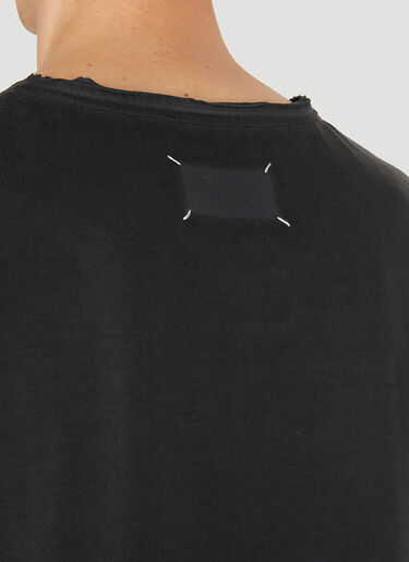 Maison Margiela Raw Hem Four Stitch T-Shirt Black mla0149051