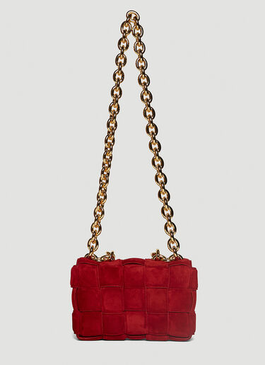 Bottega Veneta Chain Cassette Padded Intrecciato Shoulder Bag Red bov0246006