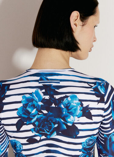 Jean Paul Gaultier Flower Body Morphing Top Blue jpg0256014