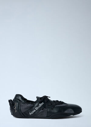 Acne Studios Leather Lace-Up Sneakers Black acn0162025