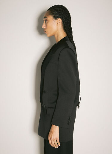 Saint Laurent Silk Tuxedo Blazer Black sla0257009
