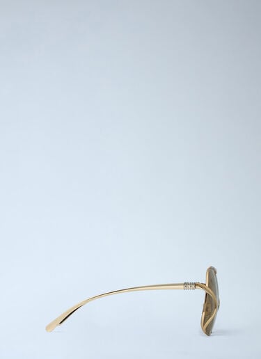 Geometric Aviator Sunglasses Miu Miu Geometric Aviator Sunglasses Gold lmu0262002