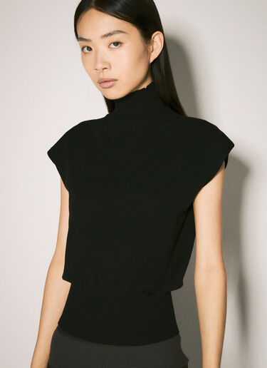 Rick Owens 터틀넥 니트 탑 블랙 ric0257012