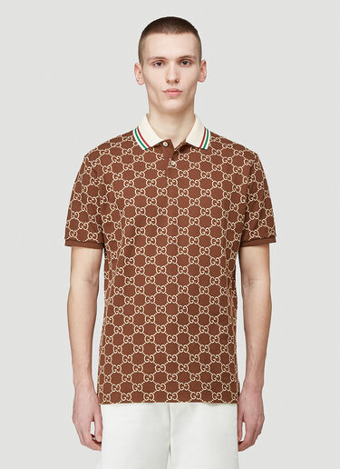 Gucci GG Polo Shirt Brown guc0143020