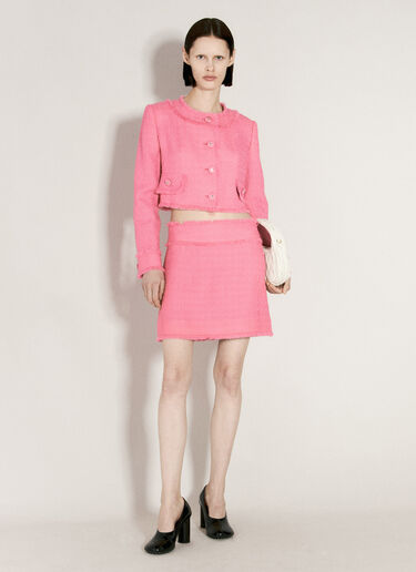 Dolce & Gabbana 拉舍尔粗花呢迷你半身裙  粉色 dol0255018