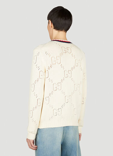 Gucci Perforated GG Sweater White guc0152300