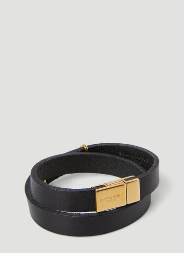 Opyum Double Wrap Bracelet Saint Laurent Opyum Double Wrap Bracelet Black sla0346004
