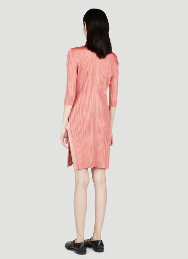 Pleats Please Issey Miyake Pleated Midi Dress Pink plp0253015