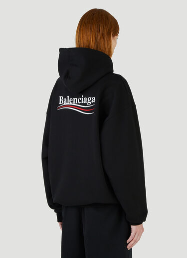 Balenciaga Logo Hooded Sweatshirt Black bal0245145