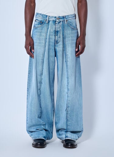 MM6 Maison Margiela Wide-Leg Denim Jeans Blue mmm0165008