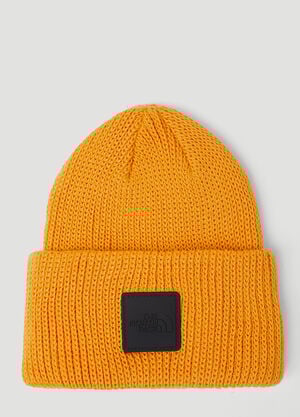 The North Face Logo Patch Beanie Hat Orange tnf0154015