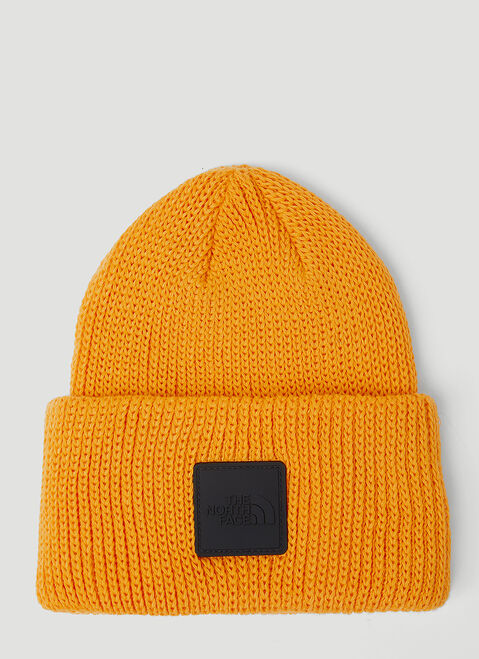 The North Face Logo Patch Beanie Hat Purple tnf0154021