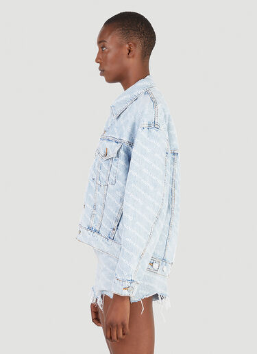 Alexander Wang Logo Denim Jacket Blue awg0245043