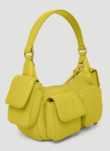 Miu Miu Pocket Leather Shoulder Bag Yellow miu0252047