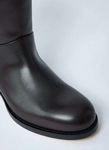 Leather Nobilis Boots The Row Leather Nobilis Boots Brown row0160018