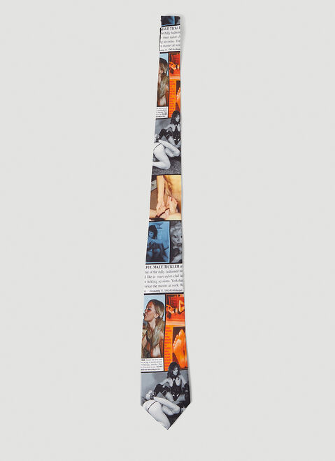 GANNI Newspaper Tie Pink gan0251071
