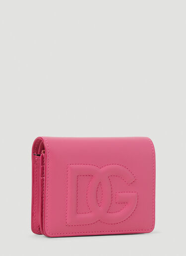 Dolce & Gabbana 로고 엠보싱 반지갑 핑크 dol0253030