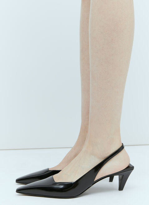 Gianvito Rossi Slingback Leather Pumps Brown gia0255005