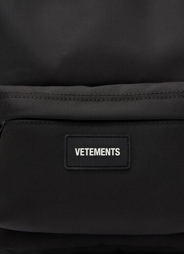 VETEMENTS Blackout 徽标贴饰背包 黑色 vet0247034