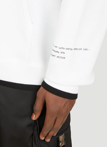 7 Moncler FRGMT Hiroshi Fujiwara 徽标刺绣连帽运动衫 白 mfr0151018