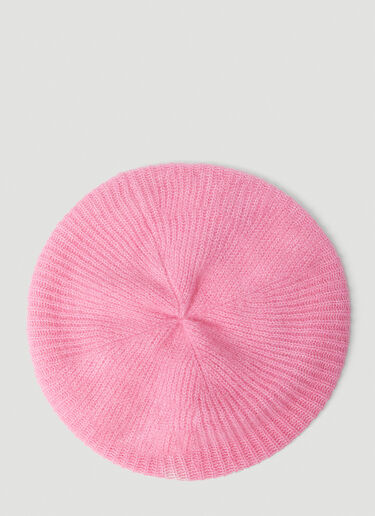 Logo Patch Beret GANNI Logo Patch Beret Pink gan0253061