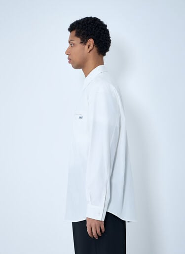 MM6 Maison Margiela Cotton Poplin Button-Down Shirt White mmm0163015