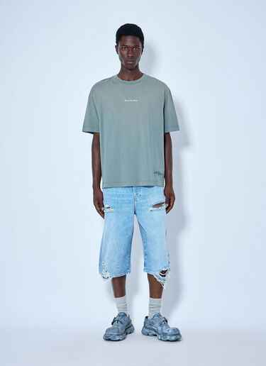 LN-CC® - Acne Studios: Distressed Denim Shorts - Light Blue Acne Studios Distressed Denim Shorts Light Blue acn0165009