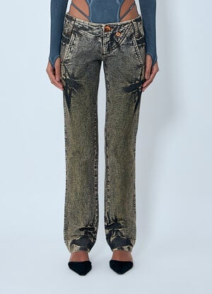 Miss Sixty x KNWLS Tie-Dye Jeans Green msk0263006