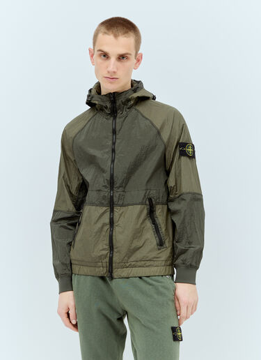 Stone Island 轻量连帽夹克 绿色 sto0156035